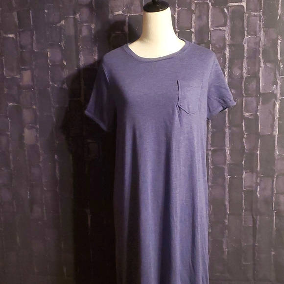 JESSICA SIMPSON LONG T-SHIRT MAXI FRONT POCKET DRESS - Picture 2 of 8